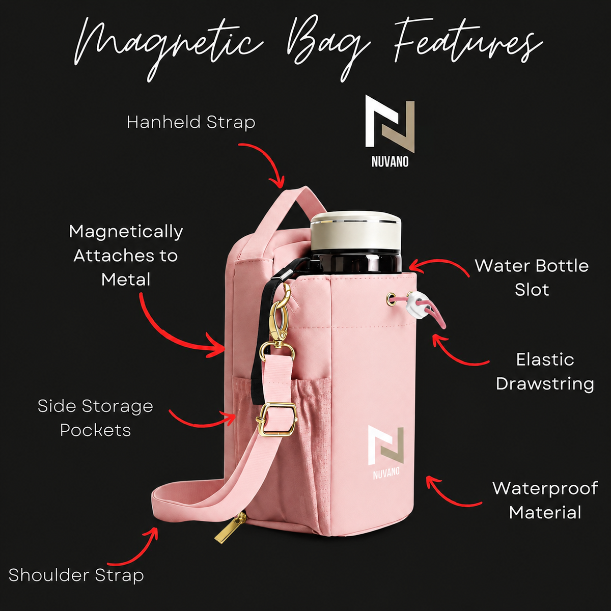 Nuvano Magnetic Gym Bag