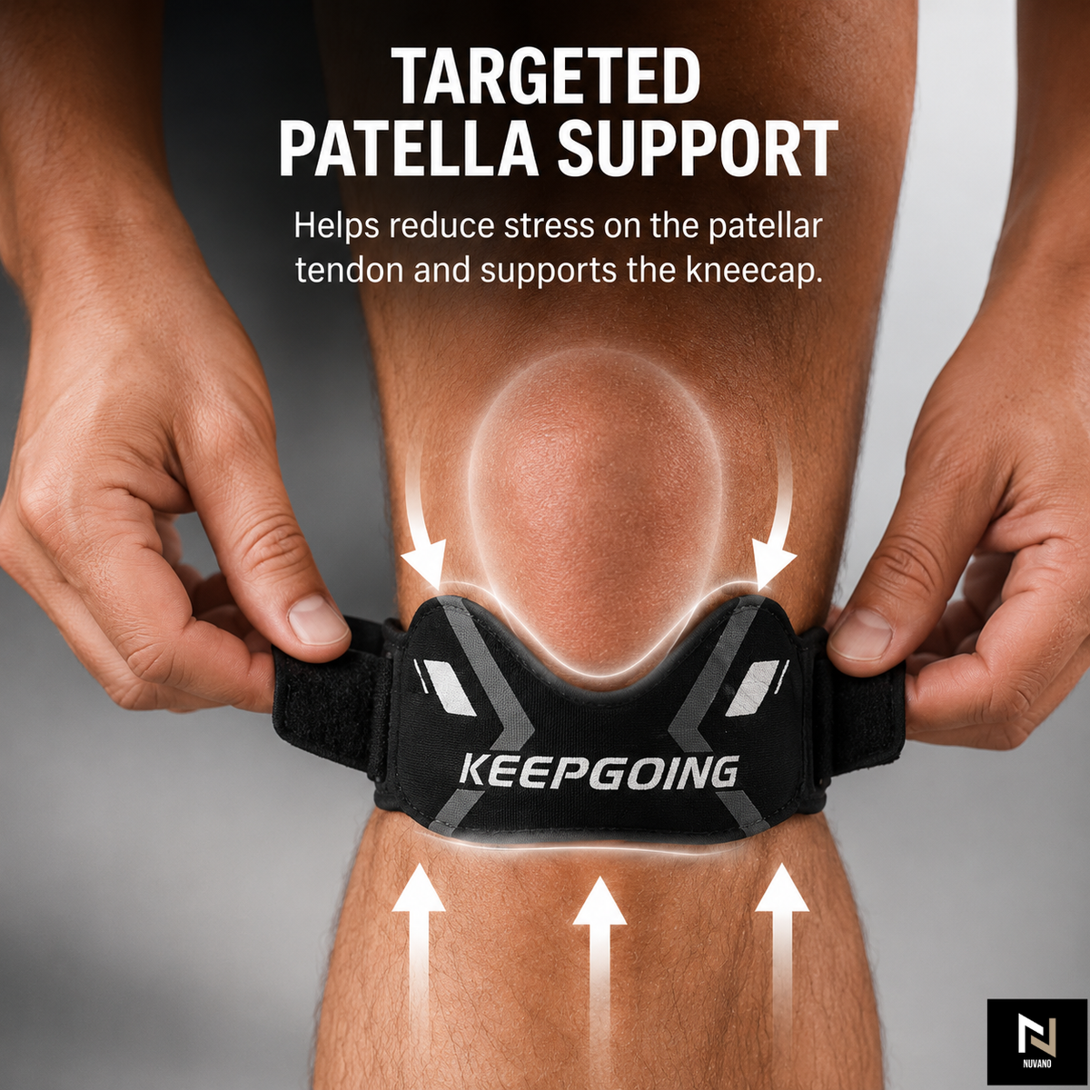 Nuvano Adjustable Patella Knee Support Strap