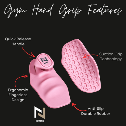 Nuvano Anti-Slip Gym Hand Grips (Left & Right Pair)