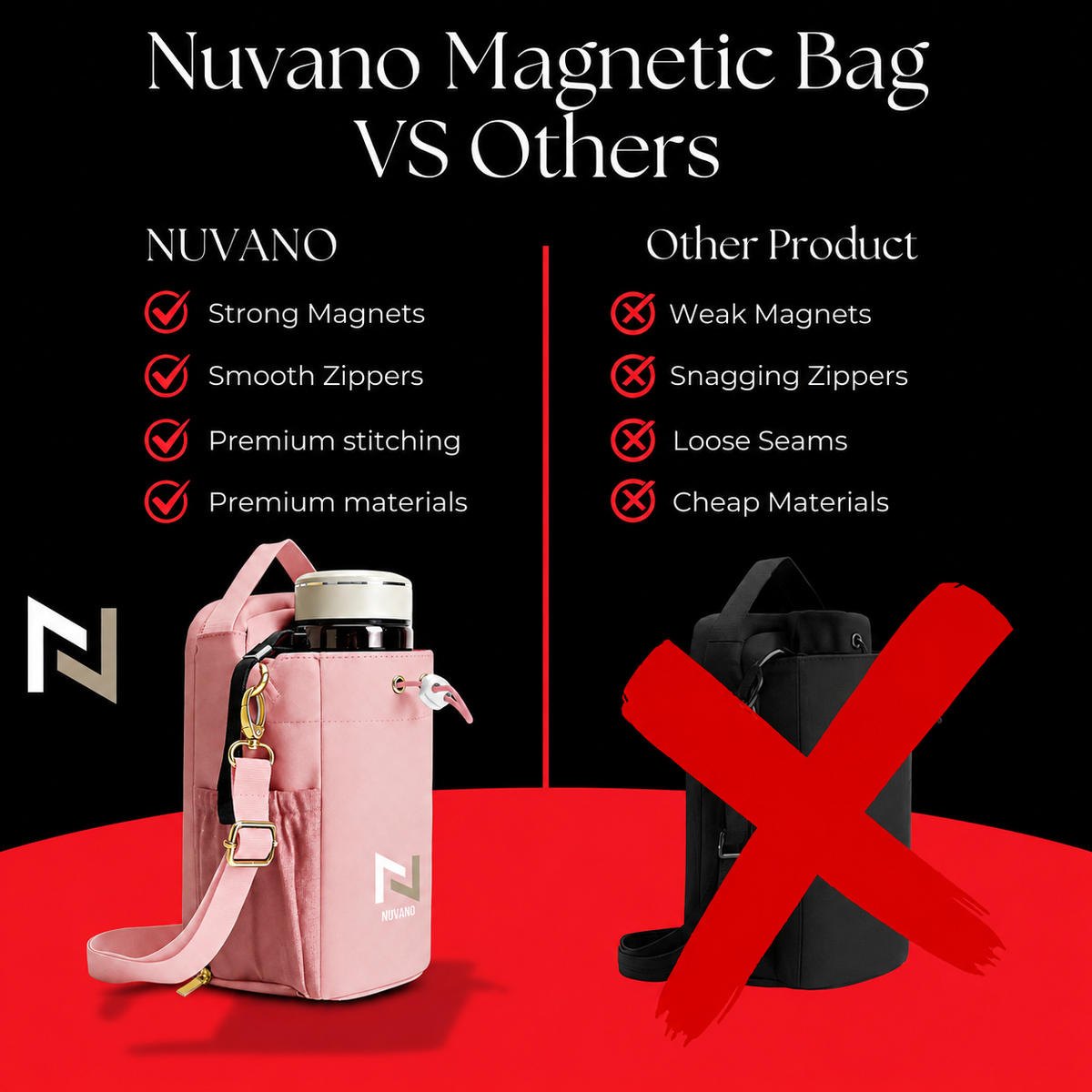 Nuvano Magnetic Gym Bag