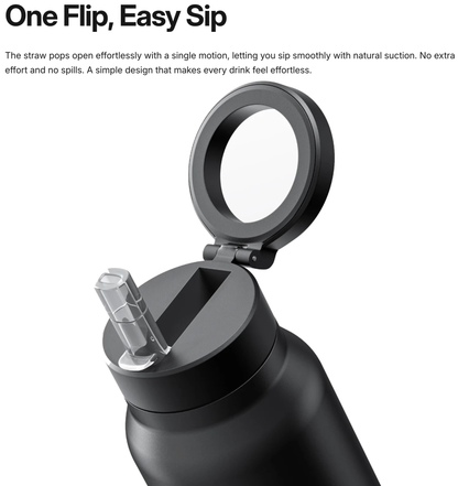 AMAZINGTHING 800ml Insulated Stainless Steel Water Bottle with MagSafe Phone Holder
