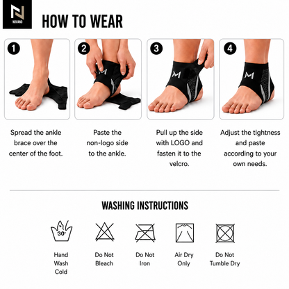 Nuvano Adjustable Ankle Support Brace