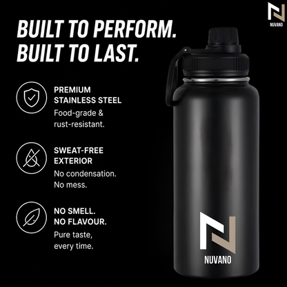 Nuvano Insulated 900ml Stainless Steel Water Bottle