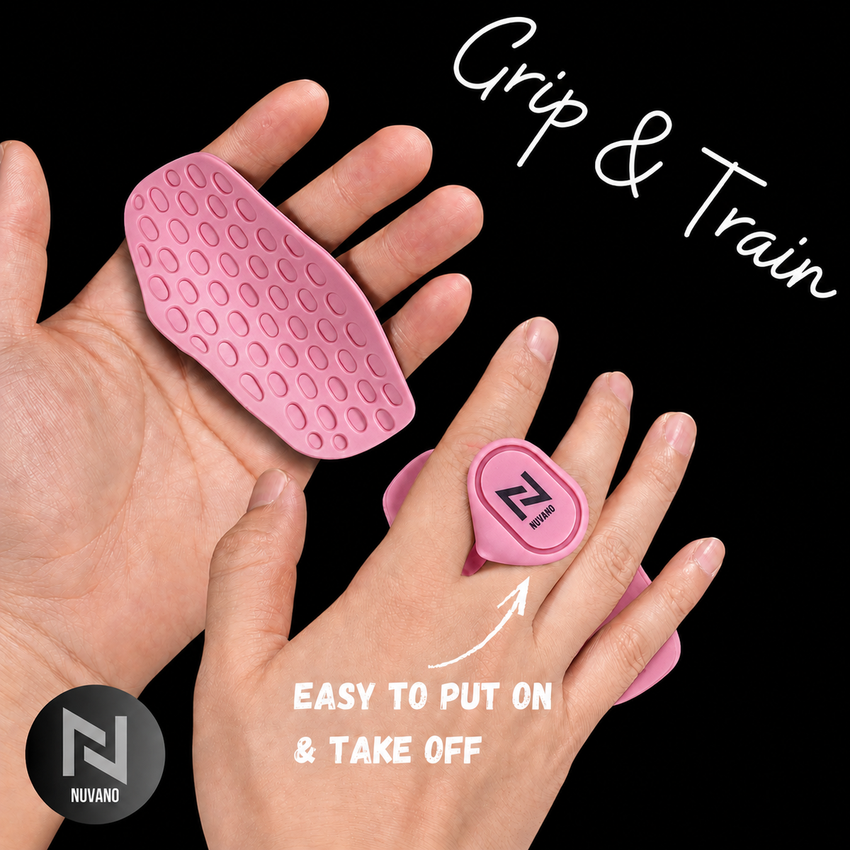Nuvano Anti-Slip Gym Hand Grips (Left & Right Pair)