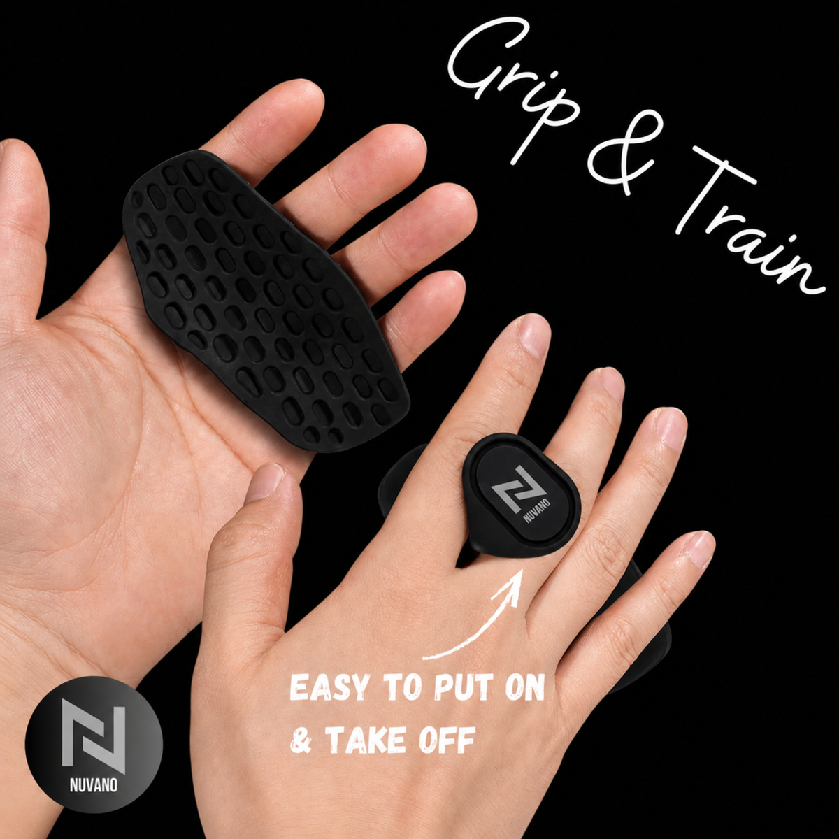 Nuvano Anti-Slip Gym Hand Grips (Left & Right Pair)