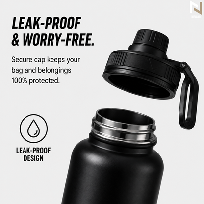 Nuvano Insulated 900ml Stainless Steel Water Bottle