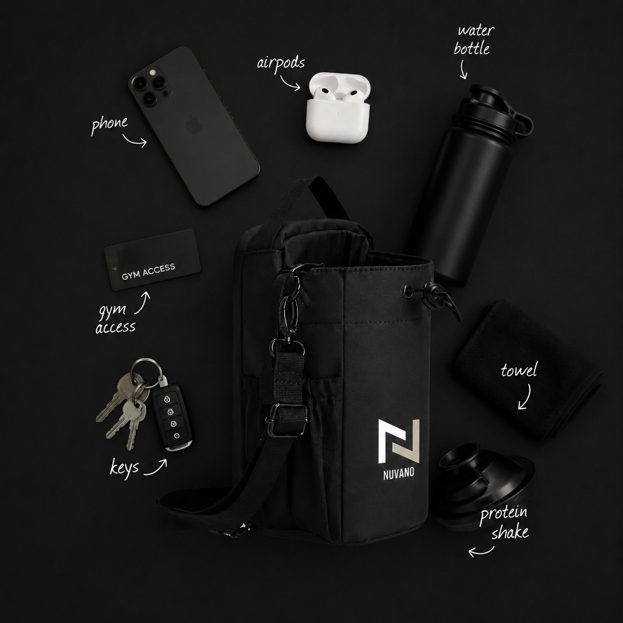 Nuvano Magnetic Gym Bag